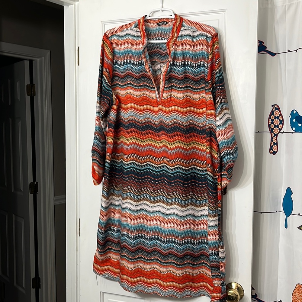 3/4 Sleeve Shirt Dress